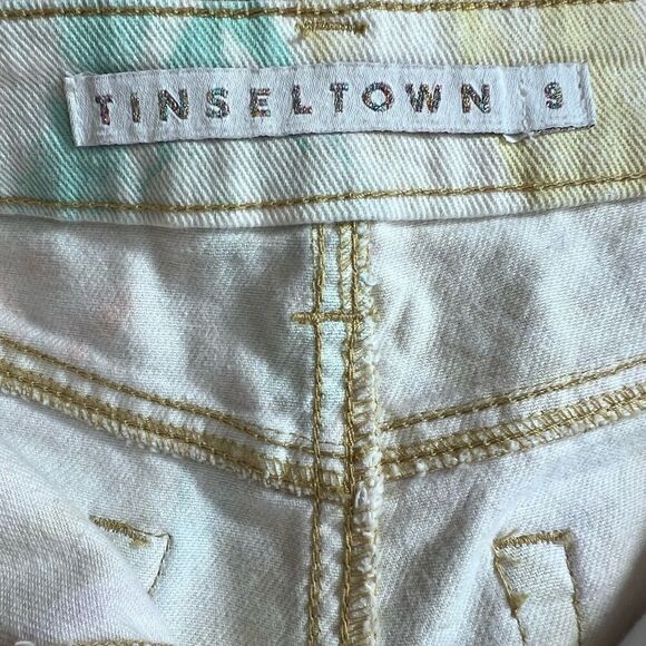 Tinseltown high waist pastel swirl jean shorts size 9 - Picture 7 of 11
